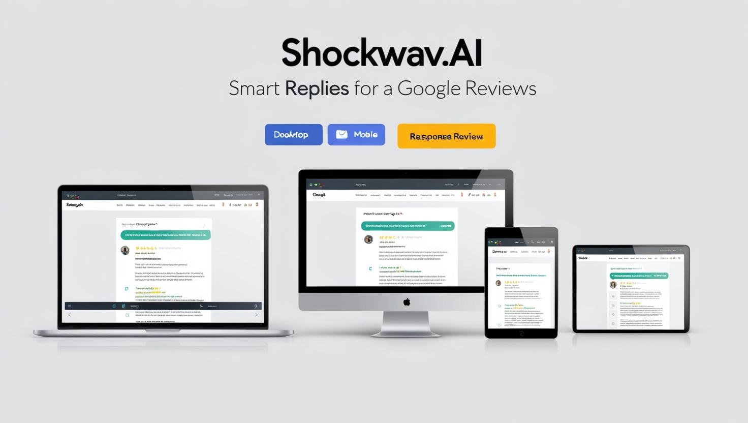 Illustration of AI responding to reviews interface